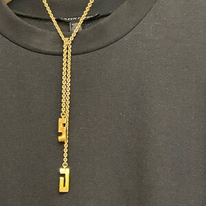 St. John knit logo necklace